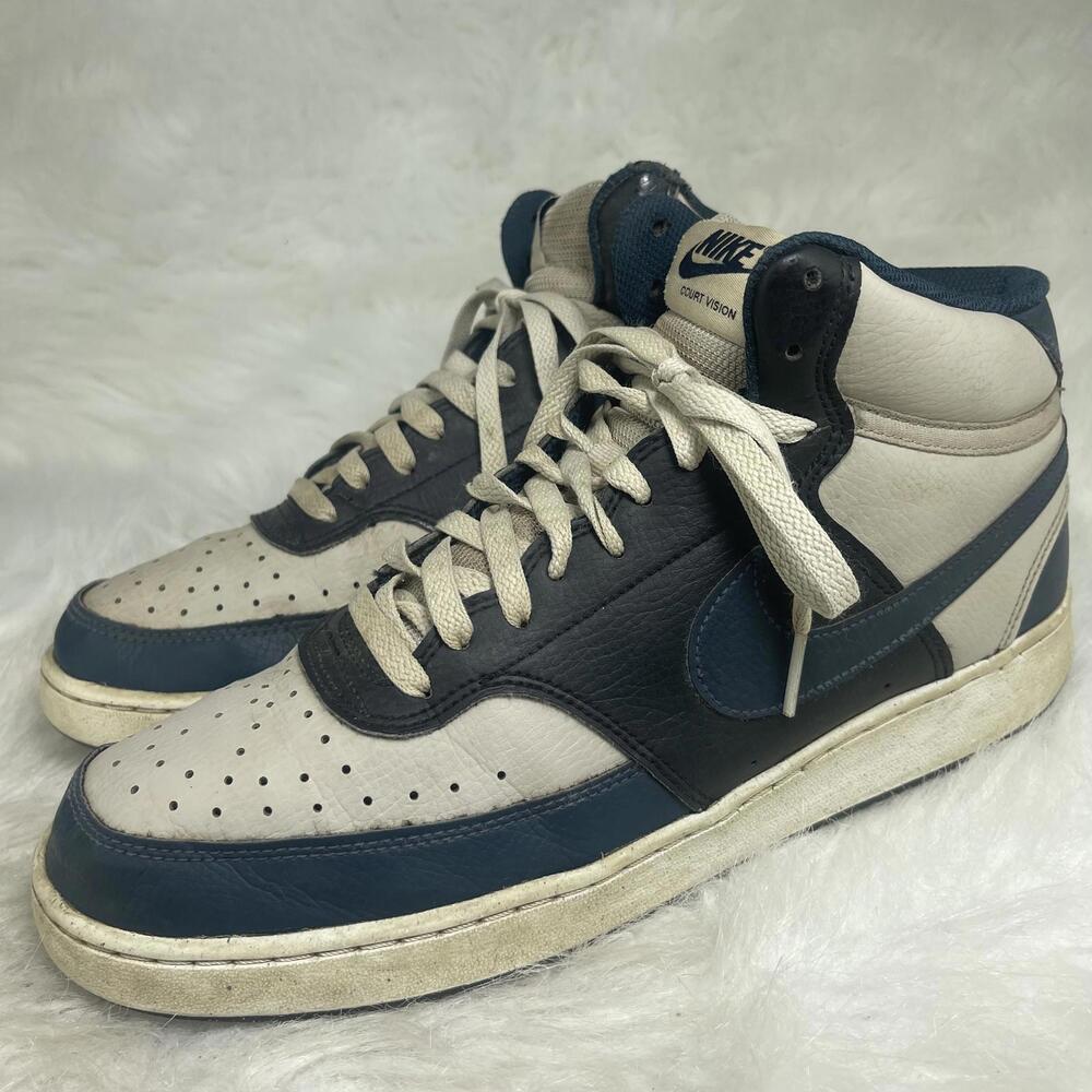 Nike Court Vision Mid Next Nature Mens blue-gray Size 10.5